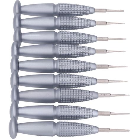 Ensemble de 9 tournevis magnétiques haute dureté, magnétisme puissant et faible bruit, idéal pour la réparation de téléphones et de montres. (1/5)