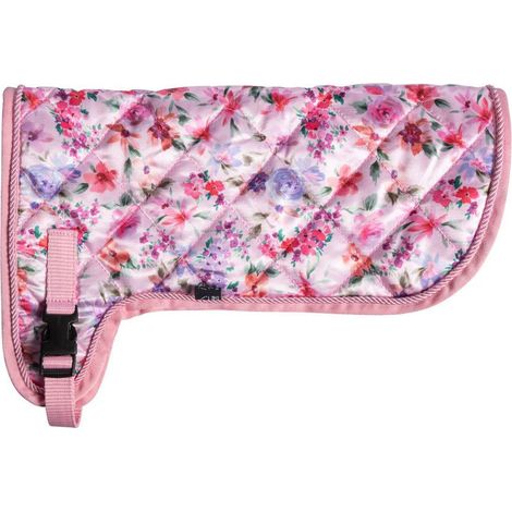 Taglia unica, rosa con fiori: Coperta giocattolo per cavalli peluches Hobby Horsing Print