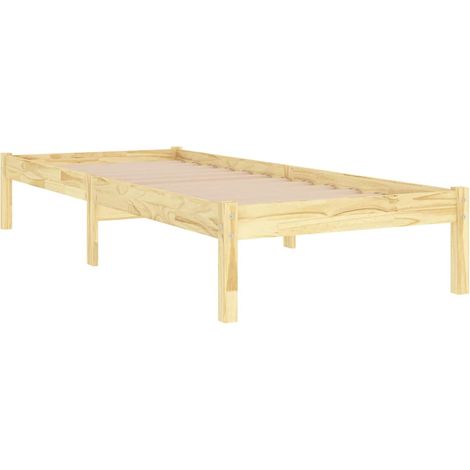 Giroletto in Legno Massello 75x190 cm Small Single vidaXL (1/4)