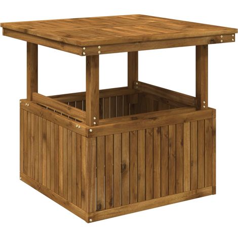 Mesa de Café de Jardín de Madera de Acacia Altura Ajustable vidaXL (1/5)