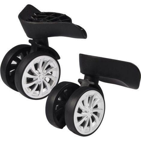 55-mm-Gummilenkrollen, 2er-Pack für Trolleys und Koffer