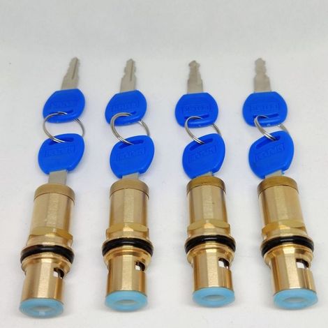 4Pcs Cartouches De Robinet Mitigeur Vannes De Robinet De Remplacement En Laiton Cartouche De Disque En Céramique Robinet De Robinet Chaud Et Froid Pour Robinet De Cuisine De Salle De Bain (1/5)