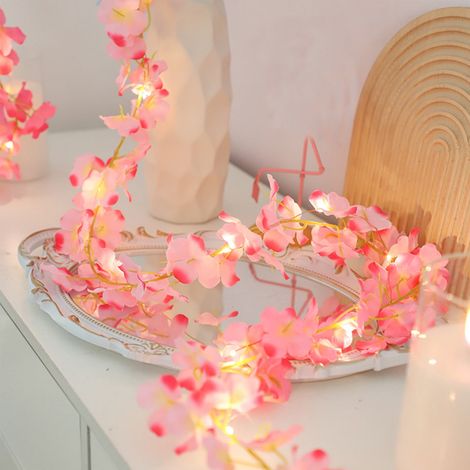 Guirlande Lumineuse LED - Hydrangea - Fils Cuivre - 200 cm - 8 Modes - Fonctionne Sur Piles - Pour Intérieur Et Extérieur - 1 Pièce (1/5)