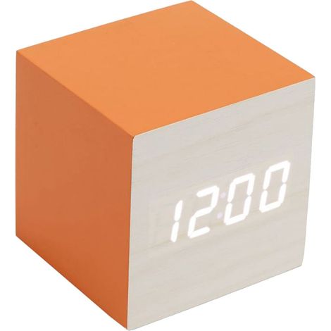 Petit Réveil cube Orange (1/4)