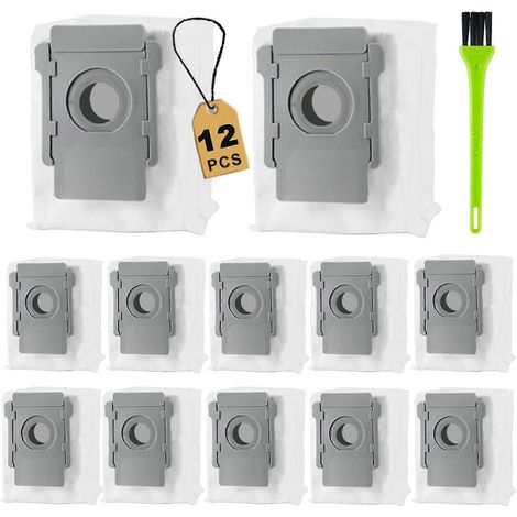 12 sacs de rechange pour aspirateur iRobot, sacs à poussière pour Roomba i7, i7+, i8, i8+, i3, i3+, i4, i4+, i6, i6+, j7, j7+, s9, s9+ (1/5)