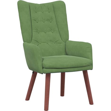 Fauteuil de Salon，Chaise，Fauteuil relaxant Vert clair 63 x 67 x 94 cm Velours CFW565703 (1/5)
