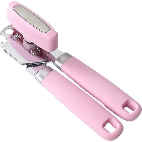 Este abrelatas y abrebotellas manual de acero inoxidable tiene un borde liso y un mango cómodo es una herramienta de cocina muy versátil. (1/4)