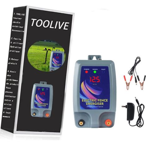 Kit de clôture électrique pour bétail et animaux - Électrificateur haute puissance, 3 modes d'alimentation pour élevage de volailles (1/4)