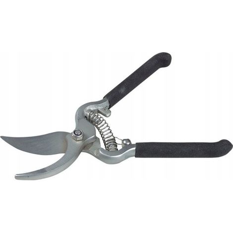 Gartenschere aus gehärtetem Stahl, schwarz, 20 cm
