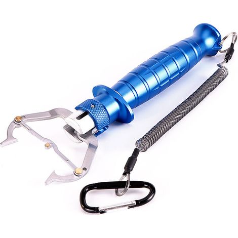 Pince à poisson multifonction en acier inoxydable, pince à lèvre, porte-poisson pour enlever les hameçons, bleu – DELKEVIC