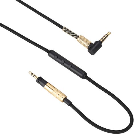 Câble adaptateur audio pour casque, rallonge coudée mâle 3,5 mm vers droite mâle 2,5 mm (1/5)