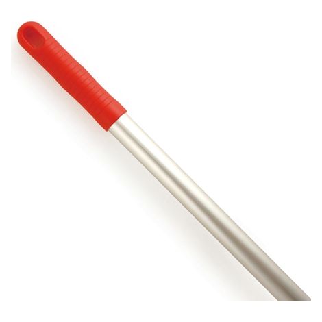Manche à balais à franges en aluminium rouge 1.4m – Diamètre 25mm pour prise en main confortable – Conçu pour têtes de balai RS Pro