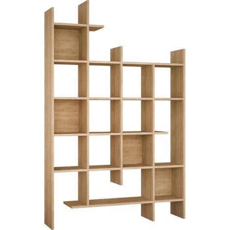 Wandregal Manco – Modernes Design-Bücherregal - Eiche (1/3)