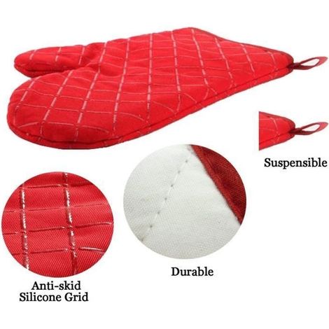 Gants de cuisine résistants à la chaleur en silicone (1/3)