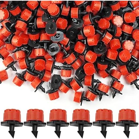 300 Pcs Goutteurs d'Irrigation Système d'Irrigation Micro Goutteur Goutteurs d'Irrigation Réglables Émetteur d'Arrosage Irrigation Goutte à Goutte Réglable en Plastique Huit Trous pour Le Jardinage (1/5)