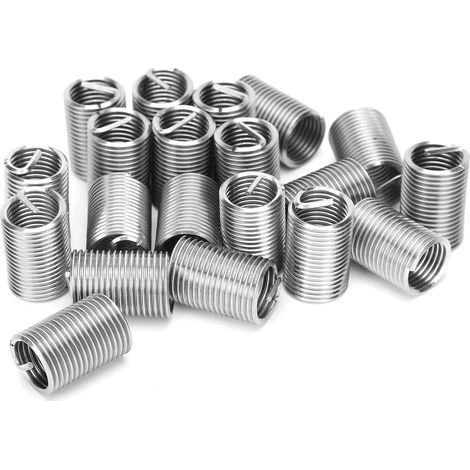 20 Stück Gewindereparaturhülsen-Buchsen-Schraubeneinsatzgewinde Edelstahl M12 x 1,5 (1/5)