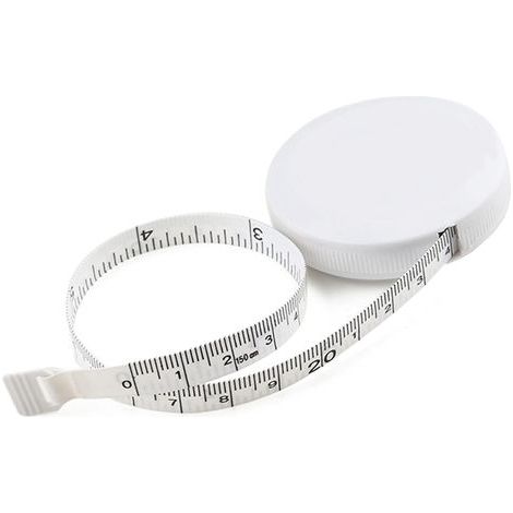 Sewing Tape Measure, Automatic Retractable Flexible Tape Measure for Body Sewing, Fabric, Tailoring, Leather, Clothing, Double-Sided Fabric Ruler, 60 Inches/150 cm, White (2 pcs) (1/5)