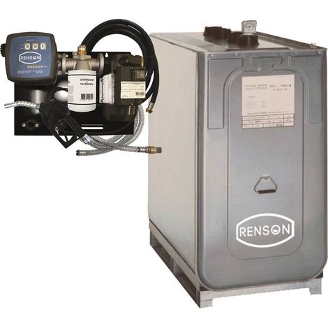 CUVE STOCKAGE FUEL GALVA 1000L STATION 230V 50L/M RENSON