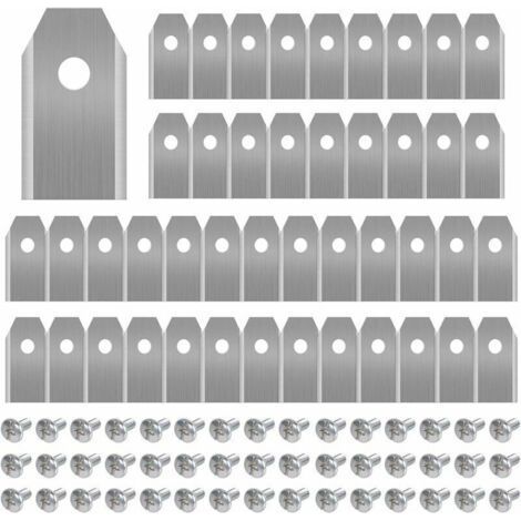 Titanium mower blade 45 x 0.75mm – Compatible with Husqvarna, Gardena, Yardforce – 45 screws included – Replacement blades for models 105, 310, 315