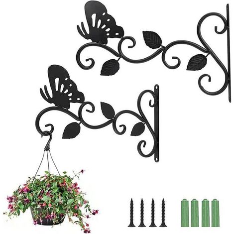 Filiyano – Support mural pour plantes, support mural pour plantes de balcon, crochet pour plantes, crochet mural pour plantes (lot x2) (1/5)