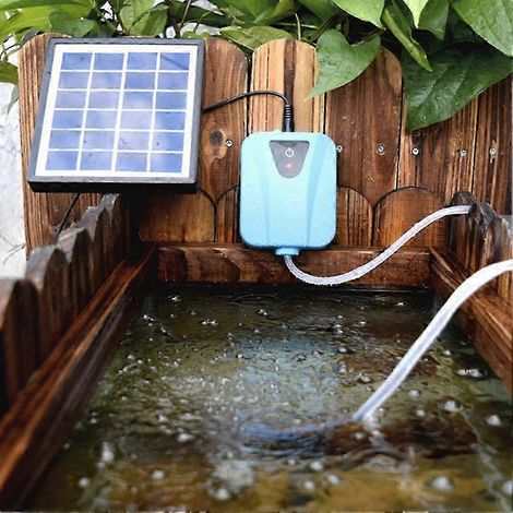 Pompe à oxygène solaire pour l'aération des bassins et aquariums (1/4)