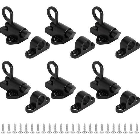 6 Verrous Automatiques à Ressort, Loquets de Porte avec Anneau (1/5)