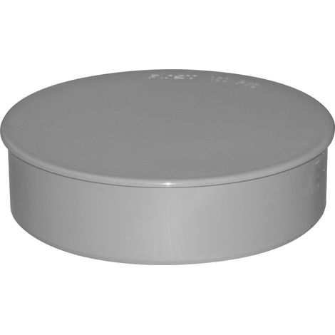 First Plast – Tampon hermétique Ø125 – Raccord PVC pour évacuation eaux usées – Norme NF sécurité feu – Emboîture à coller – Couleur gris clair