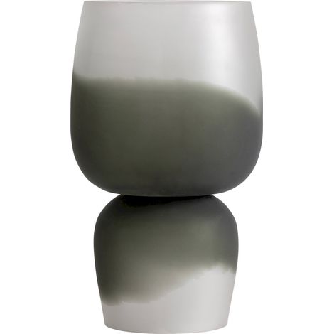 Vase contemporain en verre blanc et vert - blanc et vert (1/3)