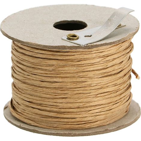 Esschert Design – Bobine de fil métallique 50m – Papier kraft pour nouer fleurs et herbes – Dimensions L 8 x P 8 x H 6,4 cm (1/4)