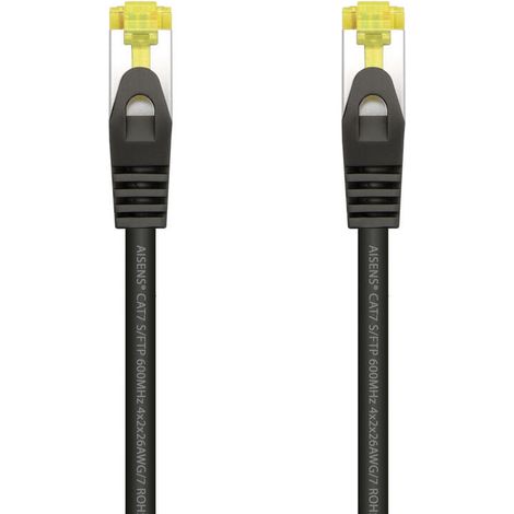 Cable De Red Latiguillo RJ45 LSZH Cat.7 600 MHz S/FTP PIMF AWG26, Negro, 2.0 m (1/3)