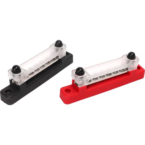 Répartiteur de bornes batterie 48V 150A 6 sorties avec 2 goujons et 12 connexions pour bateau, camping-car et voiture (1/5)