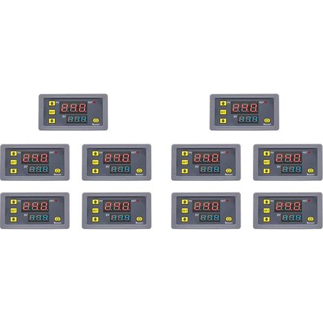 Adatto per 10 relè temporizzati digitali, con display a LED, interruttore di controllo del timer ciclico, relè temporizzato regolabile, interruttore temporizzato DC12V