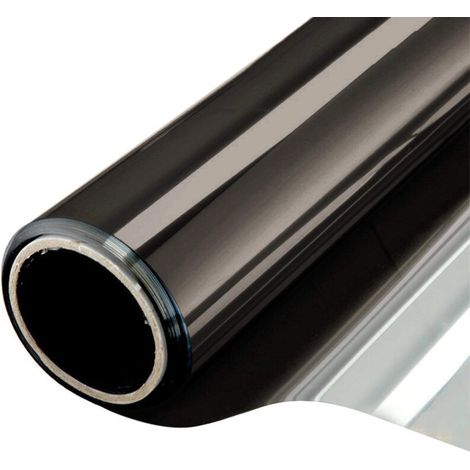 Film Pour Fenêtre Miroir Sans Tain - 6 Mil - Noir Argent - Isolation Thermique UV - 44,5 Cm X 198 Cm (1/4)
