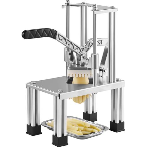 Mophorn Cortador de patatas con 4 cuchillas intercambiables de 0,9 cm, 0,6 cm, 6 cuñas y descorazonador. Ideal para cortar verduras con soporte estable de 4 esquinas, para cocinas y restaurantes (1/5)