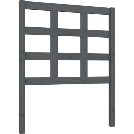 Maison Exclusive - Testiera Letto Grigia 80,5x4x100 cm in Legno Massello di Pino