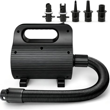 Pompe à Air Electrique 400W-600W, Pompe à Air Portable à 4 Buses pour Un Gonflage Ultra-Rapide des Matelas Pneumatiques, Piscines, Aides à La Natation et Matelas (AC220-240V)
