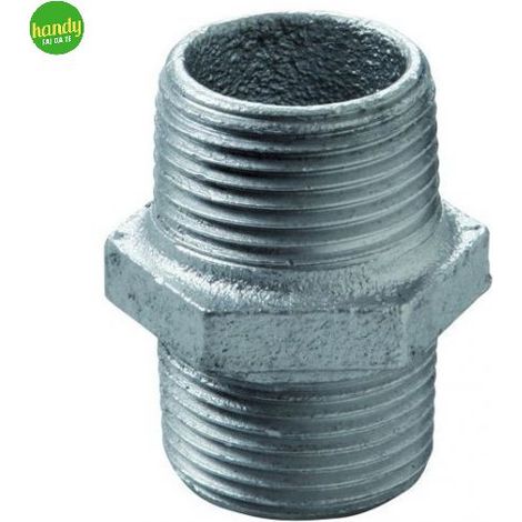 Niples in ghisa zincato gf maschio maschio 3/4