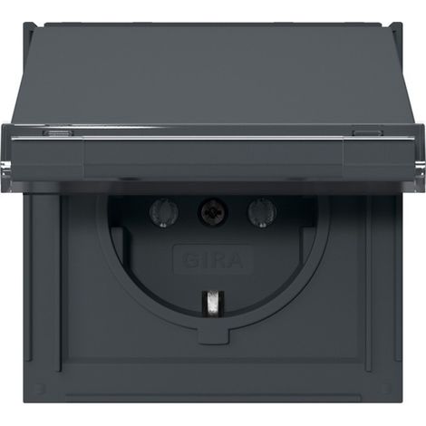 Gira SCHUKO-Steckd. KD + BSF Gira TX44 Anthrazit [441067], 4410 67