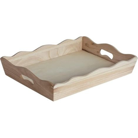 Bardusch-Plateau en bois, nature, 1 pce., 28X38cm avec anses, décoration, service (1/4)