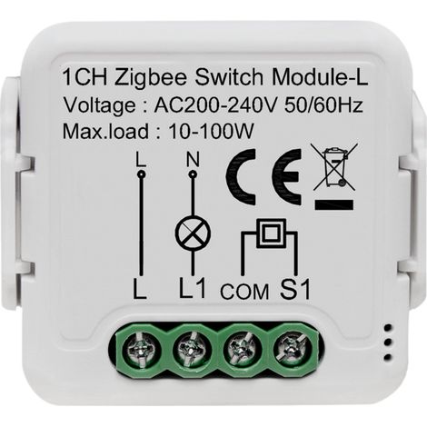 El módulo de interruptor inteligente Tuya ZigBee requiere una puerta de enlace para funcionar es un módulo de un solo canal y un solo cable. (1/4)