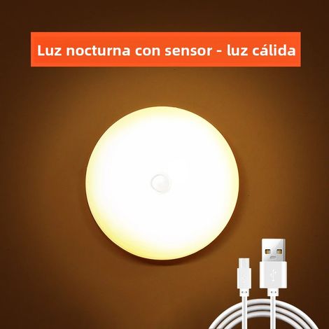 1 lampe LED à capteur de mouvement rechargeable par USB pour meuble, veilleuse sans fil pour escaliers, cuisine, penderie, placard, activation automatique marche/arrêt