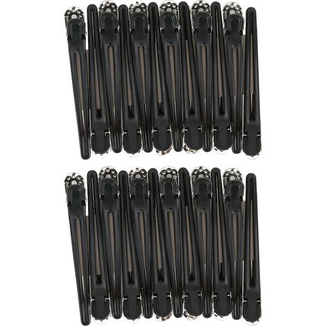 24 pinces à cheveux bec de canard de positionnement, pinces de séparation pour salon de coiffure, accessoires de coiffure (1/5)