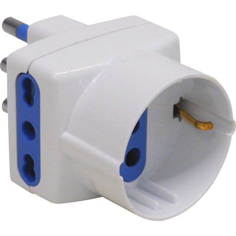 Globex ADATTATORE TRIPLO IN BLISTER 2P+T spina 16A/2 prese 10/16A+schuko 20.00 pz