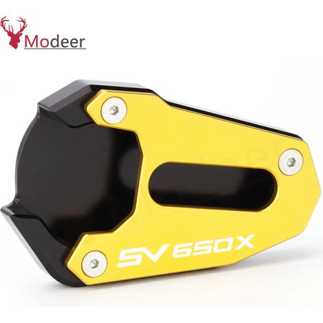 (SV650x GOLD) Compatible avec Suzuki SV 650/650X SV650 SV650X Gladius SFV 650 SFV650. Extension de béquille latérale, repose-pied, plaque de renfort maxpower (1/4)