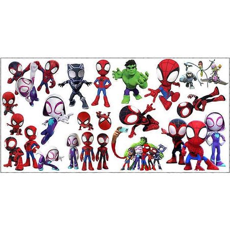 Autocollants muraux Spidey et ses amis extraordinaires, rouge, jaune, bleu, vert, orange, violet (1/5)