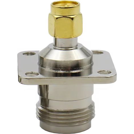 Adaptador tipo N / conector SMA con brida 17x17 (1/2)