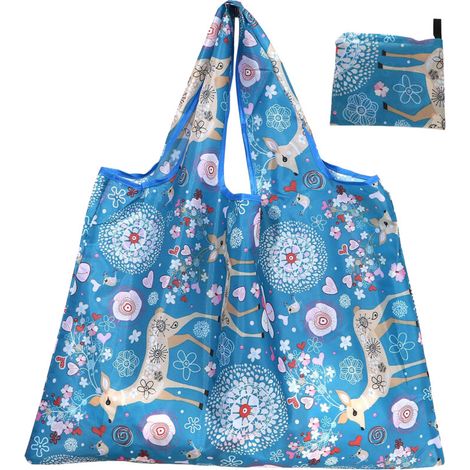 Sacs de courses réutilisables et portables, sacs de courses pliables, sacs de courses résistants, sacs fourre-tout imperméables (1/5)