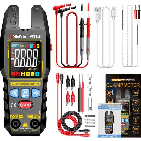 Wiederaufladbares Zangenmultimeter PN131, 4000 Counts, True RMS, NCV, USB-C