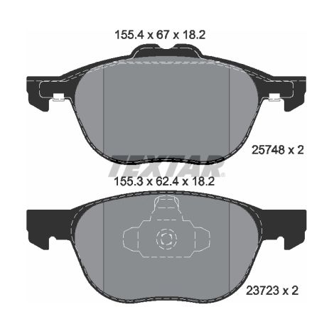 Kit de plaquettes de frein, frein à disque Textar 2574801 FORD 1797211 2048661