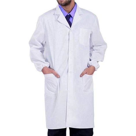 Blouse Laboratoire - Blanc - Coton Polyester - Manches Longues - Unisexe - Pour Adulte Et étudiant - Tailles S à XXXL (1/5)